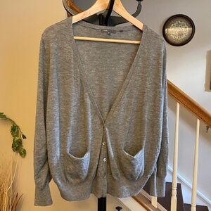 Vince 100% cashmere Ruched Button Front Cardigan Size Medium